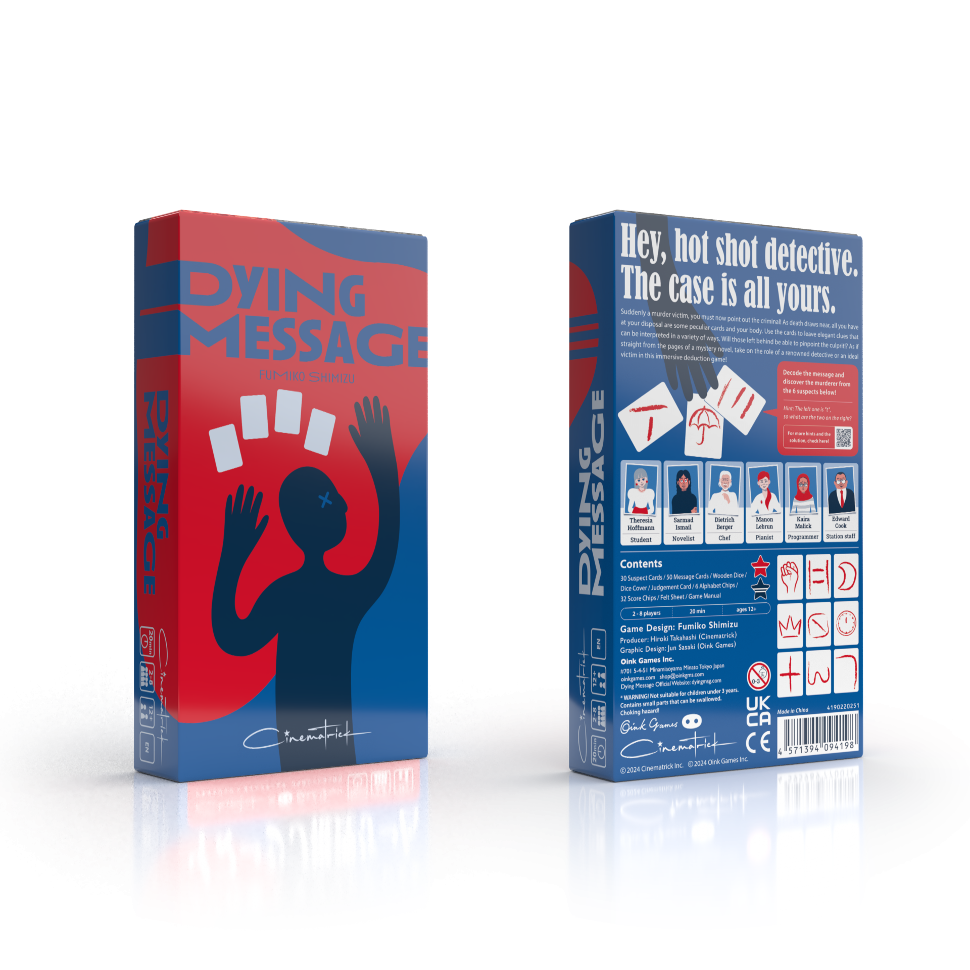 Dying Message Board Game, English Edition